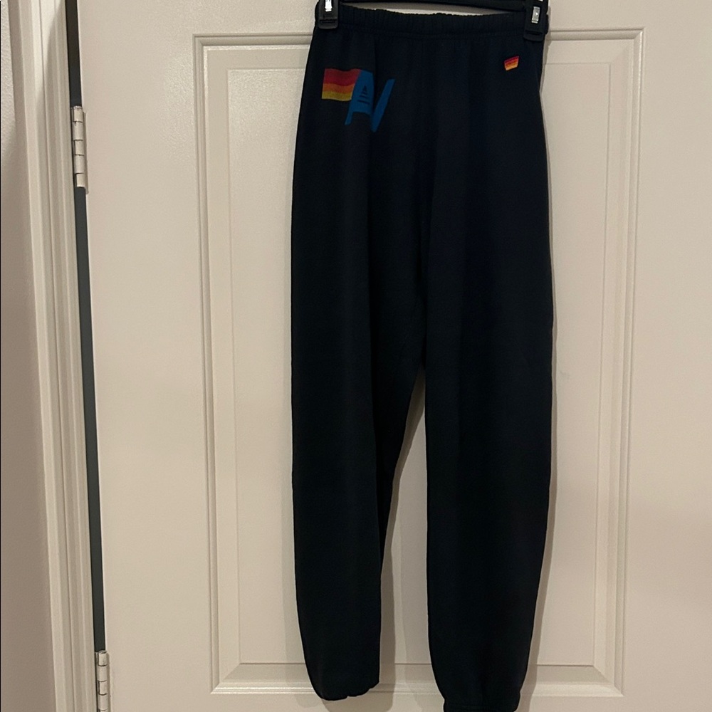 Aviator Nation LOGO SWEATPANTS - CHARCOAL - XS, worn twice, great condition